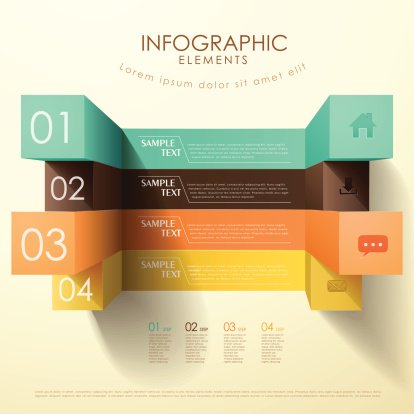 3d cube abstract infographics